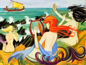 Sirens Tempt Odysseus onto the Rocks