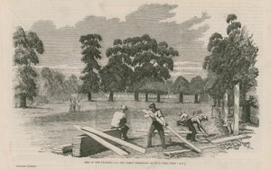 Site of the building for the Great Exhibition of 1851 by English School