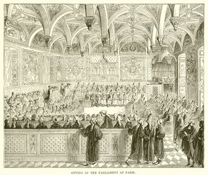 Sitting of the Parliament of Paris by English School