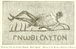 Skeleton, with the Socratic Maxim: Know thyself