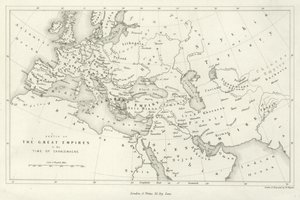 Sketch of the great empires in the time of Charlemagne by English School