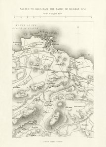 Sketch to illustrate the Battle of Dunbar, 1650