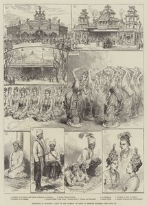 Sketches at Rangoon, Visit of the Viceroy of India to British Burmah by English School