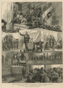 Sketches at a Temperance Music Hall, The Great Central Hall, Bishopsgate by English School