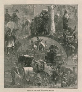 Sketches at the Oxford and Cambridge Boat Race by English School