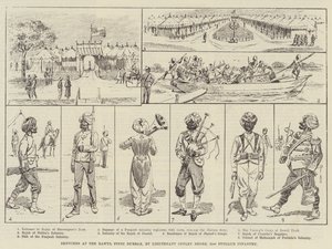 Sketches at the Rawul Pindi Durbar by English School