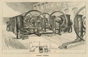 Sketches at the Royal Mint, Tower Hill; Coining Presses