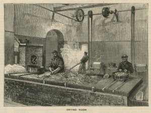 Sketches at the Royal Mint, Tower Hill; Drying Room by English School