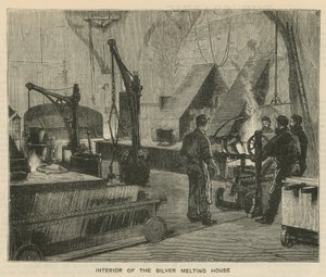 Sketches at the Royal Mint, Tower Hill; Interior of the Silver Melting House by English School