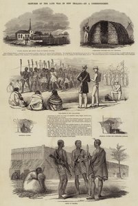 Sketches of the Late War in New Zealand (engraving) by English School