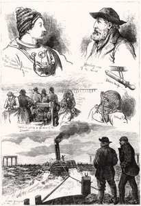 Sketches of the Tay Bridge Disaster by English School