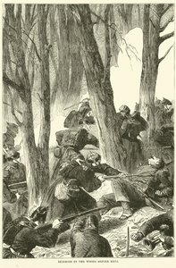 Skirmish in the woods before Metz by English School