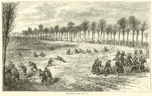 Skirmish Near Autun by English School
