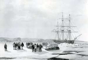 Sledge Party Leaving HMS Investigator in Mercy Bay, Under Command of Lieutenant Gurney Creswell by English School