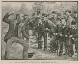 Socialism in London: A Sketch in Hyde Park on Sunday Afternoon by English School