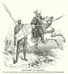 Soldiers of Bornou, Kanem Spearman, and Horseman of the Sheikh of Bornou