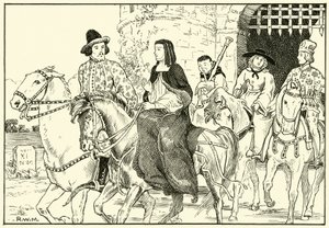 Some of the Canterbury Pilgrims by English School
