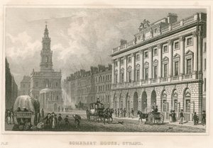Somerset House and St Mary-le-Strand, The Strand, London by English School
