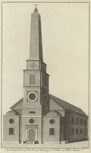 South West View of the Parish Church of St Luke in Old Street, London by English School