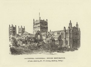 Southwell Cathedral, before Restoration by English School