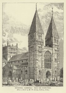 Southwell Cathedral, from the North West by English School