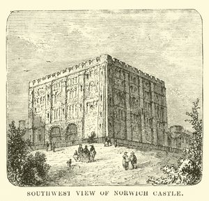 Southwest view of Norwich Castle by English School