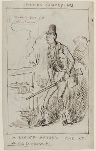 Sporting Gallery No.2, A Regler, Artful Cove at a Old Crow by English School