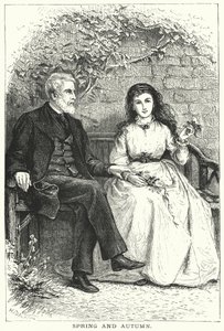 Spring and Autumn (engraving) by English School