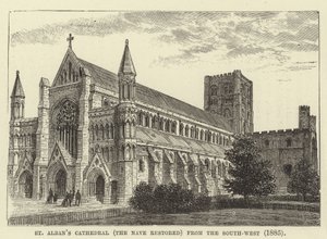 St Albans Cathedral, The Nave Restored, from the South-West, 1885 by English School