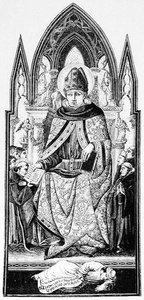 St. Augustine, Bishop of Hippo, Illustration from Science and Literature of the Middle Ages and the Renaissance, Written and Engraved by Paul Lacroix, 1878 by English School