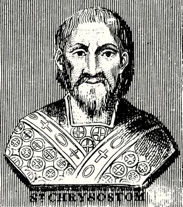 St Chrysostom (engraving) by English School