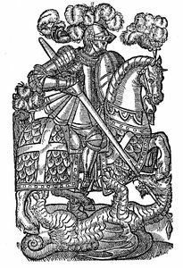 St George, the Red Cross Knight, Killing the Dragon by English School