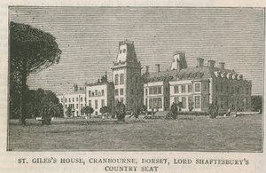 St Giless House, Cranbourne, Dorset, Lord Shaftesburys Country Seat by English School