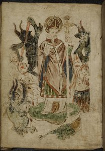 St Patrick Surrounded by Demons by English School