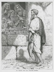 St Peter and the Tribute Money by English School