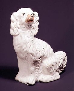 Staffordshire Figure of a Dog, Mid 19th Century by English School