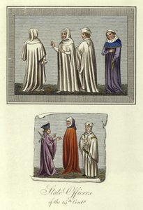 State Officers of the 14th Century by English School