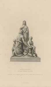 Statue Depicting Agriculture which Adorns the Albert Memorial by English School