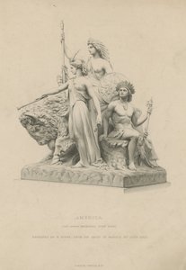 Statue Depicting America Adorning the Albert Memorial by English School