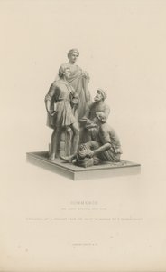 Statue Depicting Commerce which Adorns the Albert Memorial by English School