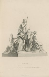 Statue Depicting Europe Adorning the Albert Memorial by English School