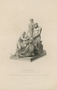 Statue Depicting Manufactures which Adorns the Albert Memorial by English School