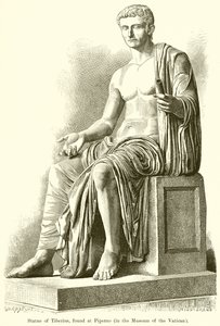 Statue of Tiberius, Found at Piperno by English School