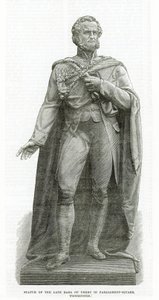 Statue of the Late Earl of Derby in Parliament Square, Westminster by English School