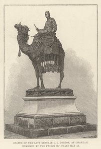 Statue of the late General C G Gordon, at Chatham, unveiled by the Prince of Wales by English School