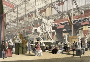 Statues in the Belgium section of the Great Exhibition of 1851, from Dickinson