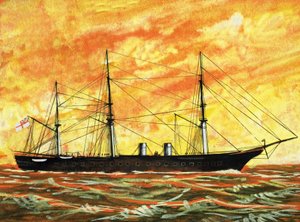 Steam boat by English School