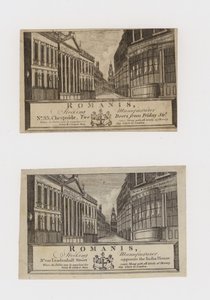 Romanis Stocking Manufacturers at Cheapside and then at Leadenhall Street, trade card