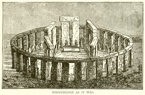 Stonehenge as it was by English School