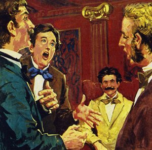 Strauss was persuaded to write an operetta when friends sang songs to his melodies by English School